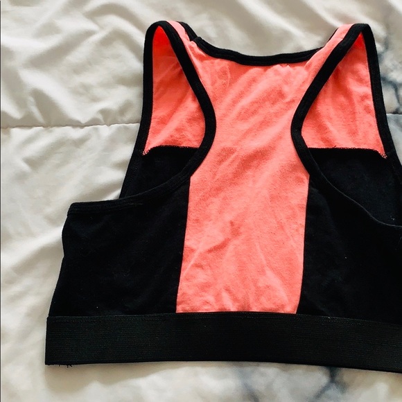 Neon Pink/ Black Crop Tank Top - Picture 6 of 7